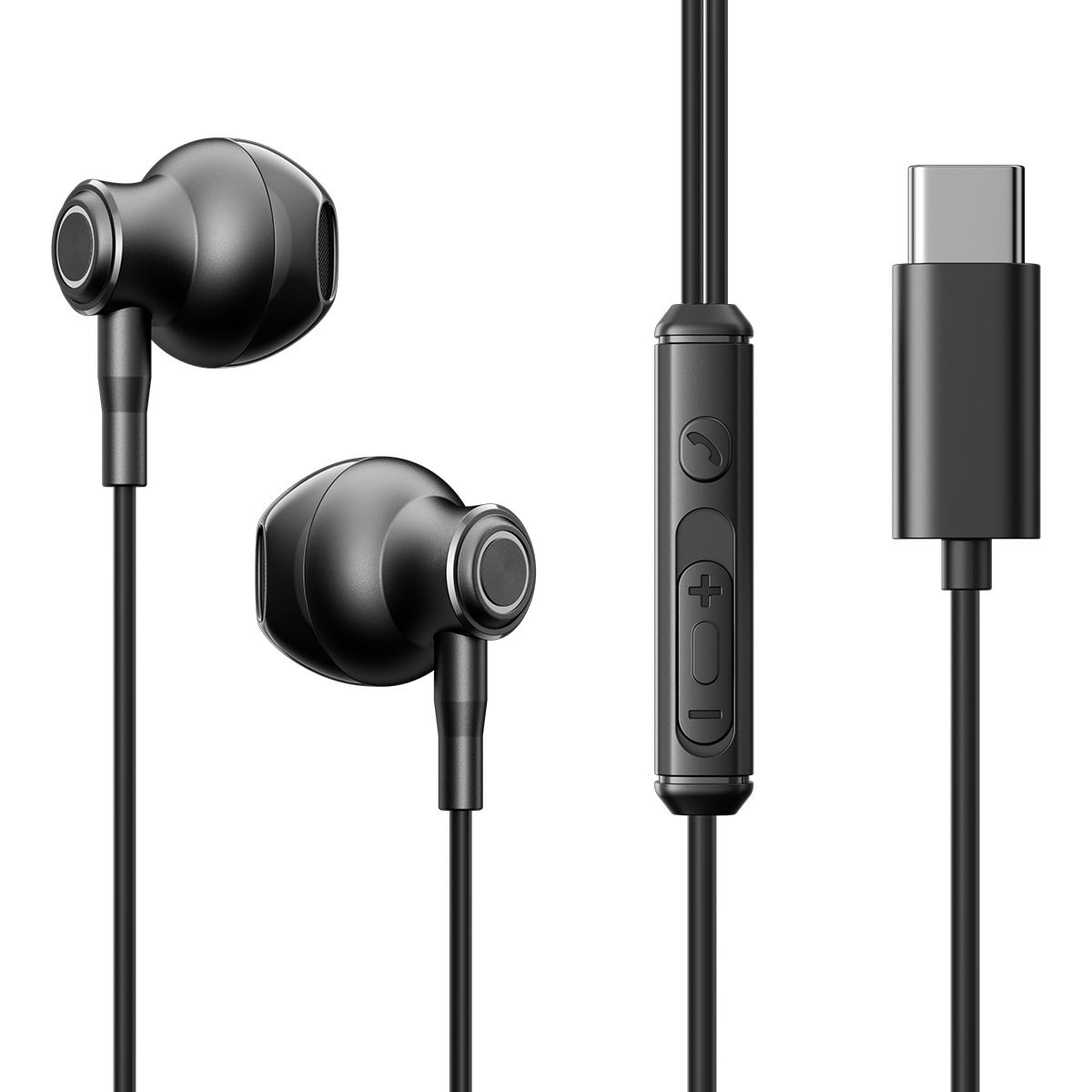 JR-EC07 TYPE-C Series Metal Half In-Ear Wired Earphones
